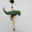 Colorful String of 5 Parrots with Bell