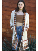 Cardigan Sweater with Border