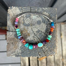 Small Sunset over Ocean Silver Stretch Bracelet