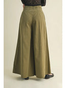 Pintuck Wide Leg Pants