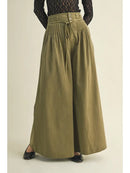 Pintuck Wide Leg Pants