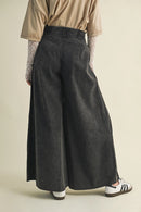 Pintuck Wide Leg Pants