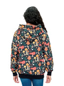 Zip-Up Hoodie Whimsical Mushroom
