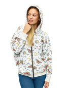 Zip-Up Hoodie Whimsical Celestial