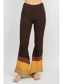 Cozy Obmbre Knit Bellbottom Pants - Sunset
